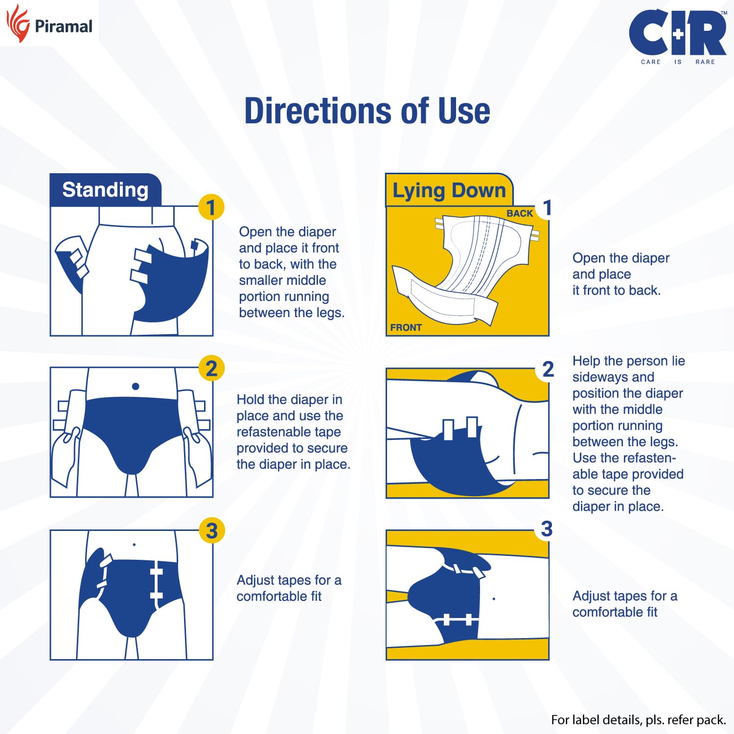 CIR Adult Diaper Pants - Medium (30" - 40")