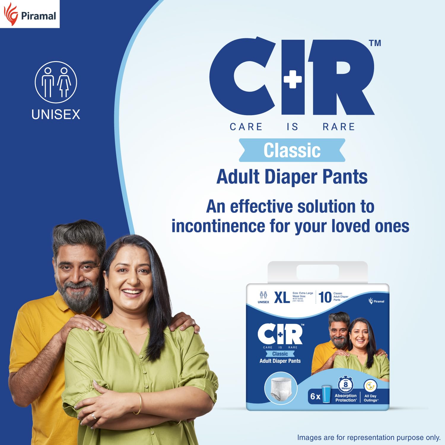 CIR Adult Diapers Pants - Extra Large (40" - 61")