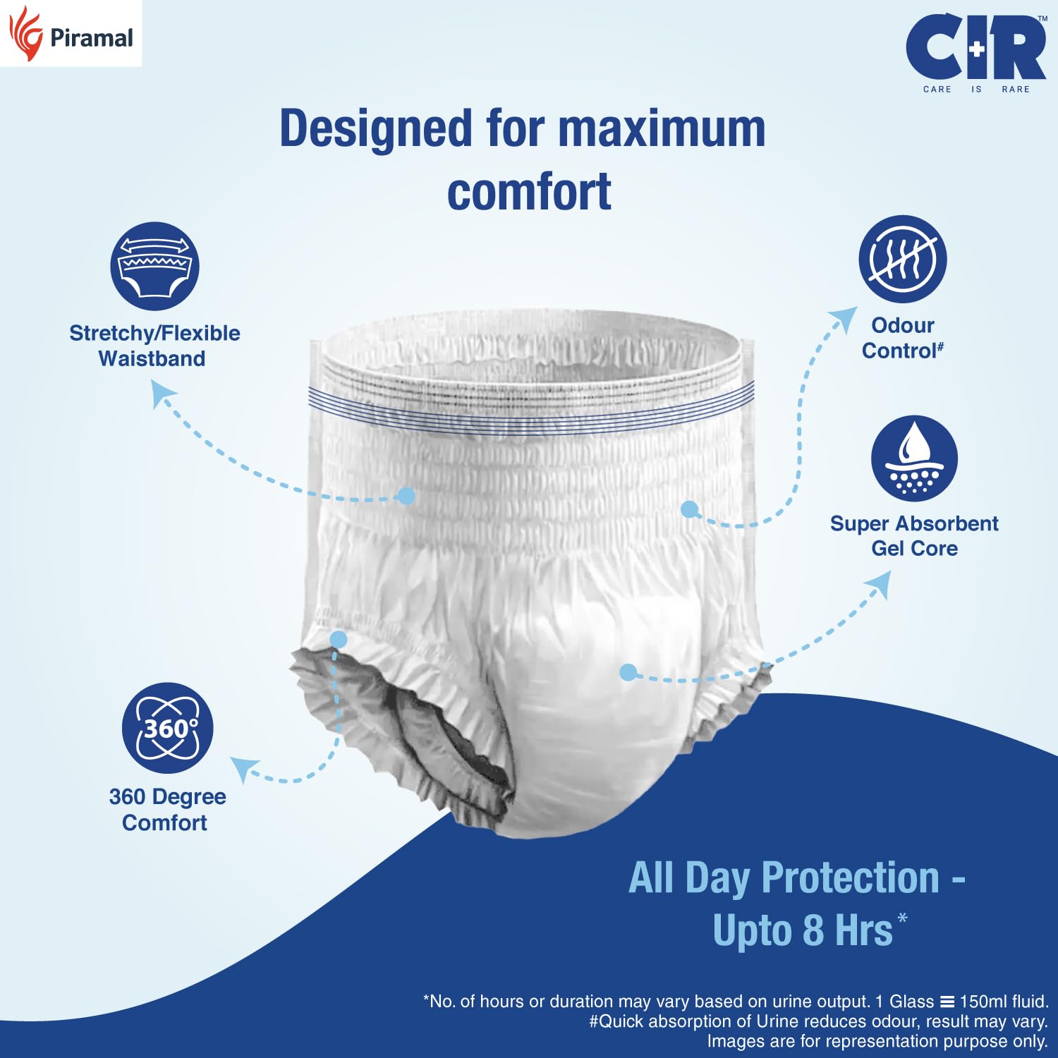 CIR Adult Diapers Pants - Extra Large (40" - 61")
