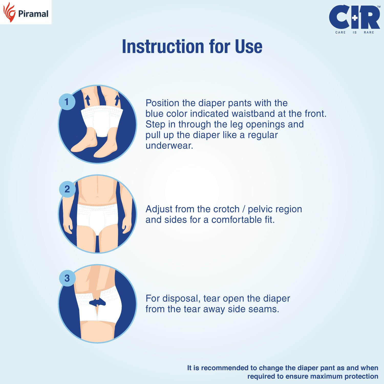 CIR Adult Diapers Pants - Extra Large (40" - 61")