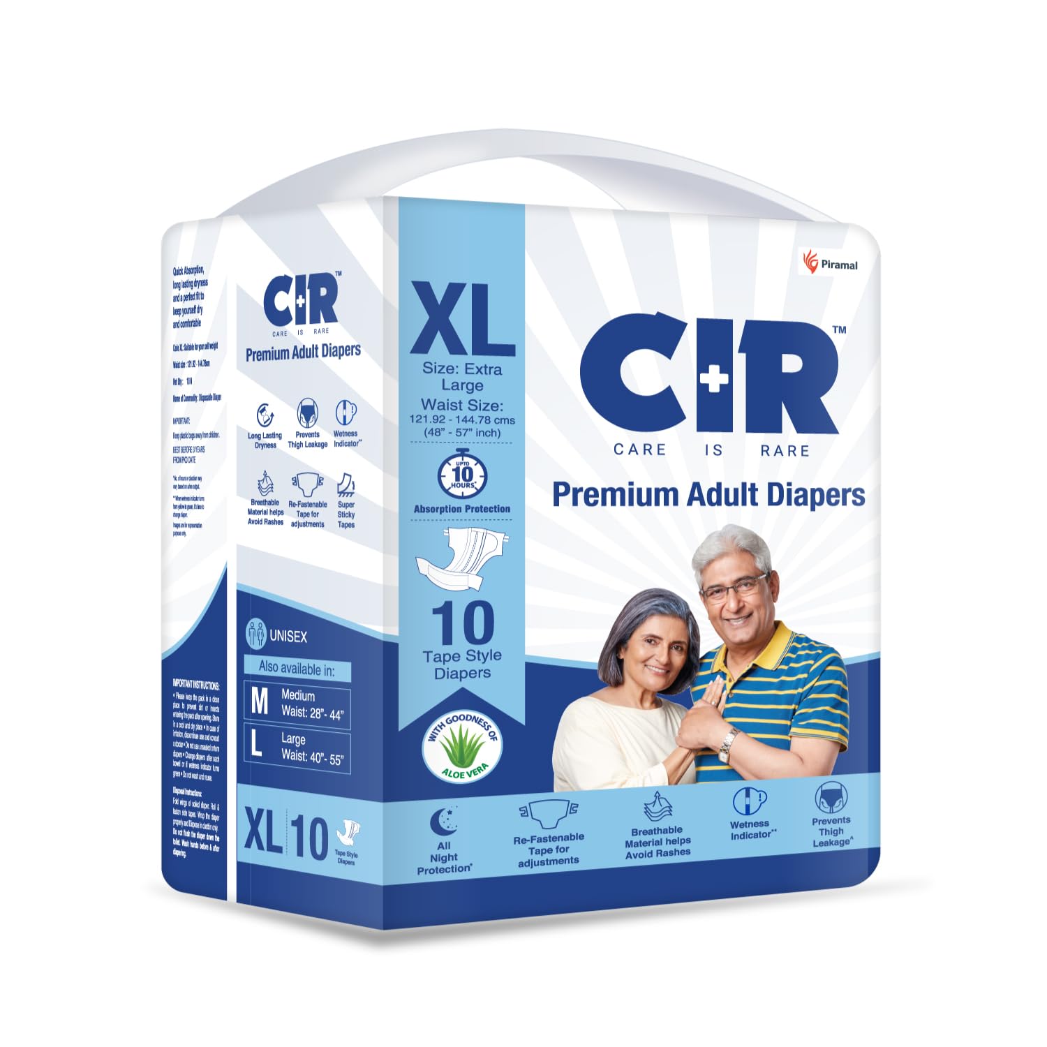 CIR Premium Adult Diapers - XL (48" - 57")