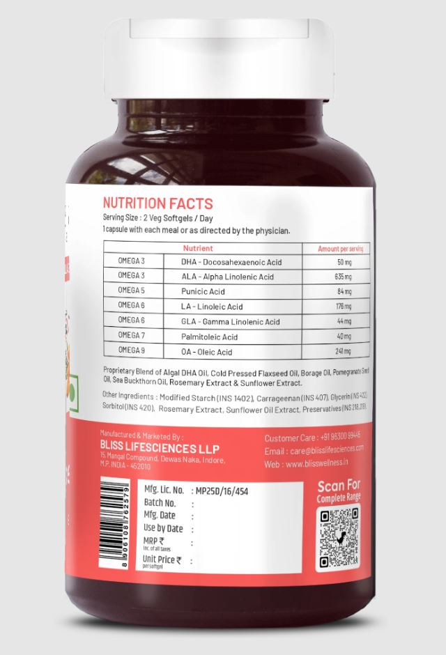 Bliss Welness Cardiobliss Penta Omega Capsules